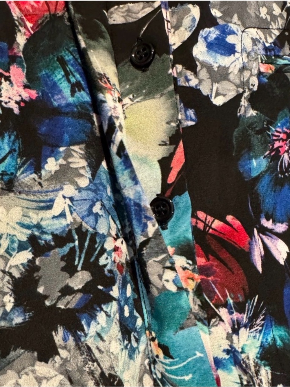 NYDJ Floral 3/4 Sleeves Pleated Back Top Size 2X Multicolor - Picture 4 of 11